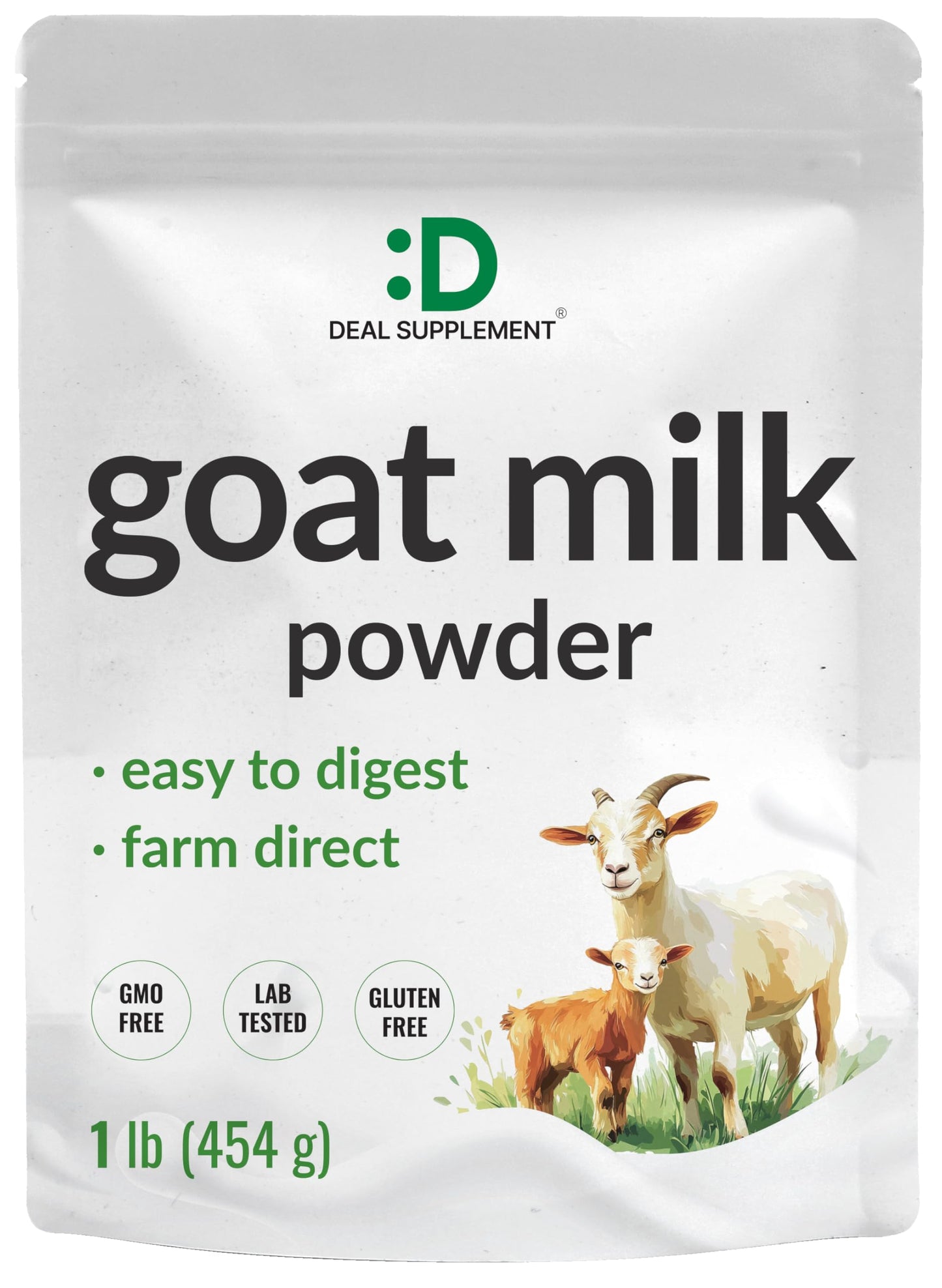 Goat Milk Powder, 1lb – Natural Grass Fed Source from Australia – Farm Direct – Easy to Digest – Powdered Goat Milk Formula for Drinks, Baking & Cooking – Non-GMO, Filler Free