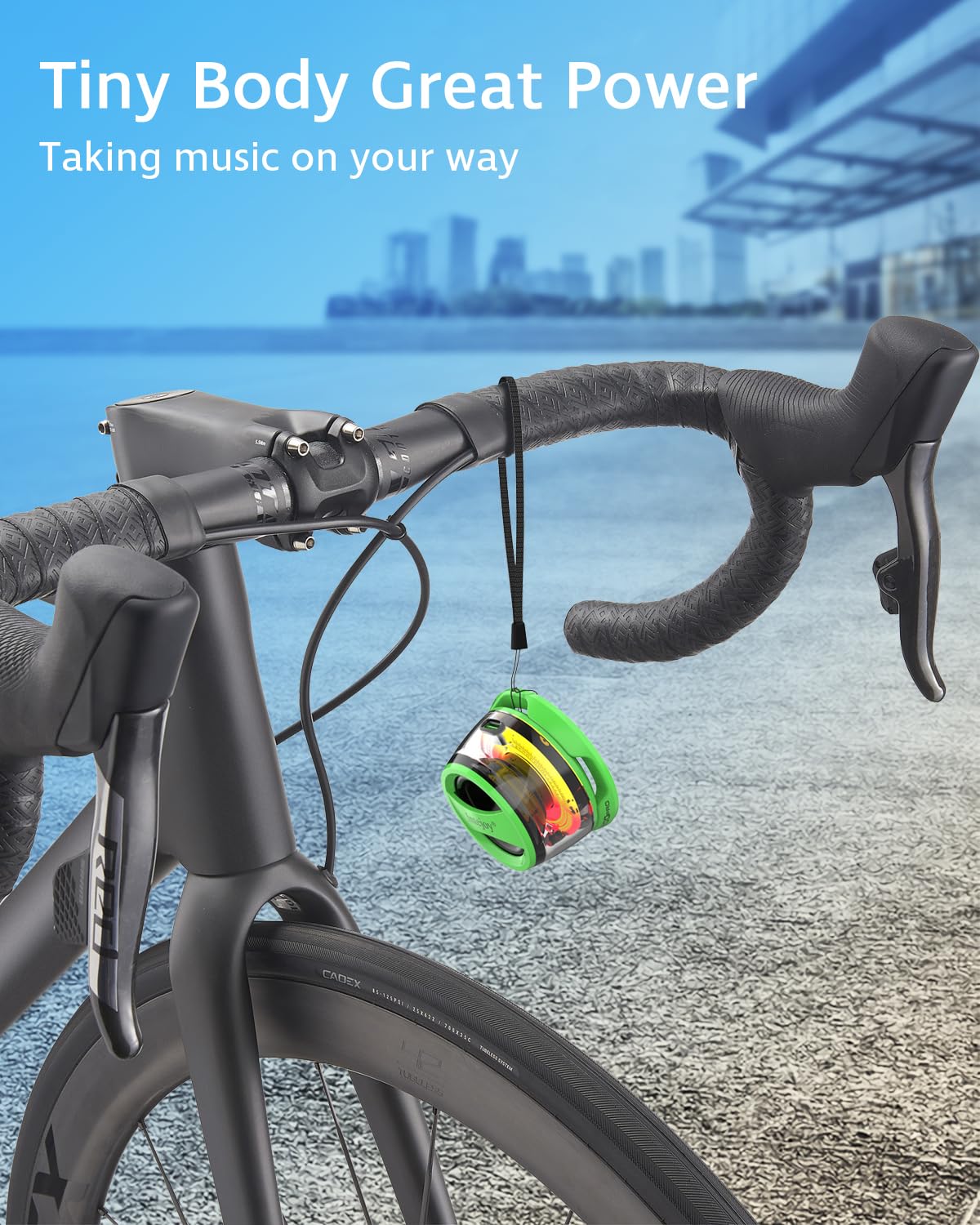 Intejoy Portable Bluetooth Speakers Wireless with RGB Light, Stereo Sound Shower Speaker Bluetooth 5.4 Version, Magnetic Mobile Phone Holder -G200Pro (Green)