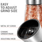 Gulex® Pepper Grinder Pepper Mill, Salt Grinder Refillable,(Single Package) Adjustable, Stainless Steel Sea Salt Shaker with Ceramic Rotor (1 pack)