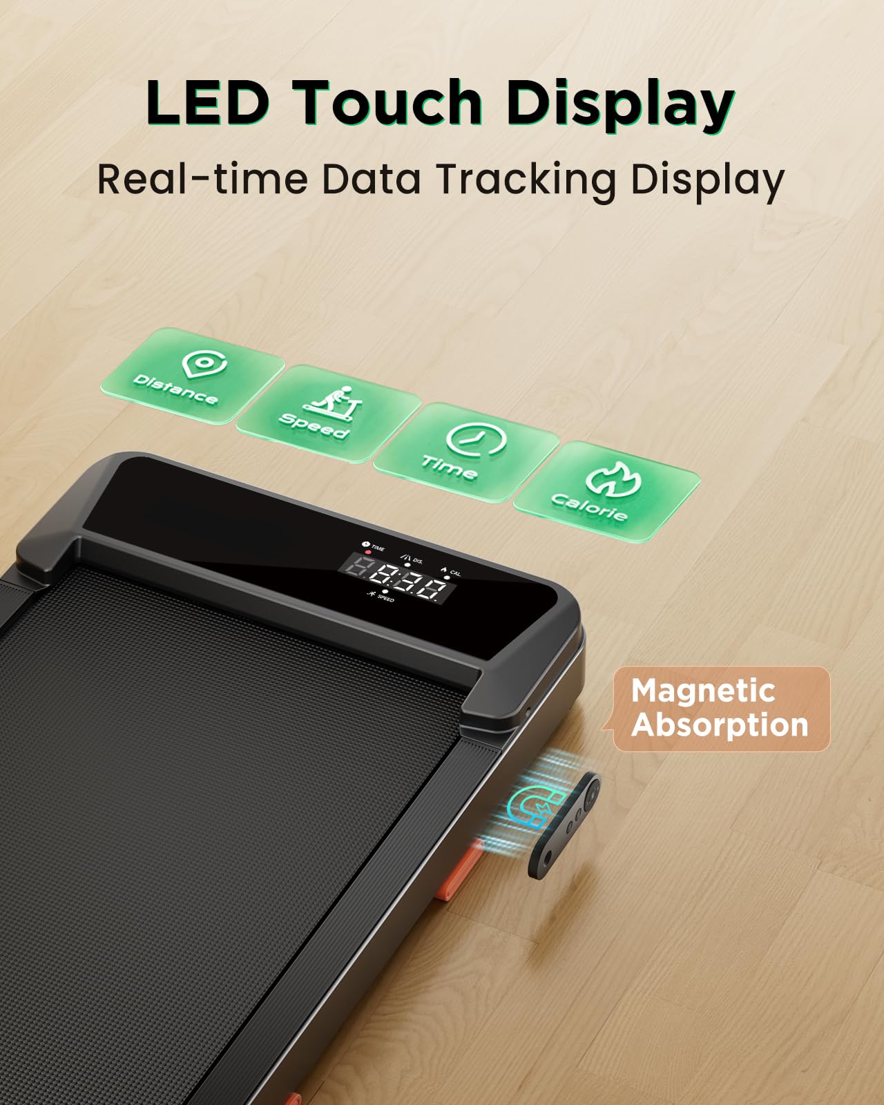 TREAFLOW Walking Pad,Treadmill with Incline for Home, 2.5HP Portable Under Desk Treadmill with 265 Lbs