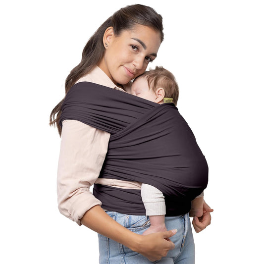 Boba Baby Wrap Carrier - Original Baby Carrier Wrap, Baby Sling for Newborns - Baby Wearing Essentials - Hands-Free Newborn Wrap Swaddle Holder, Newborn to Toddler Infant Baby Sling, 7-35 lbs (Grey)