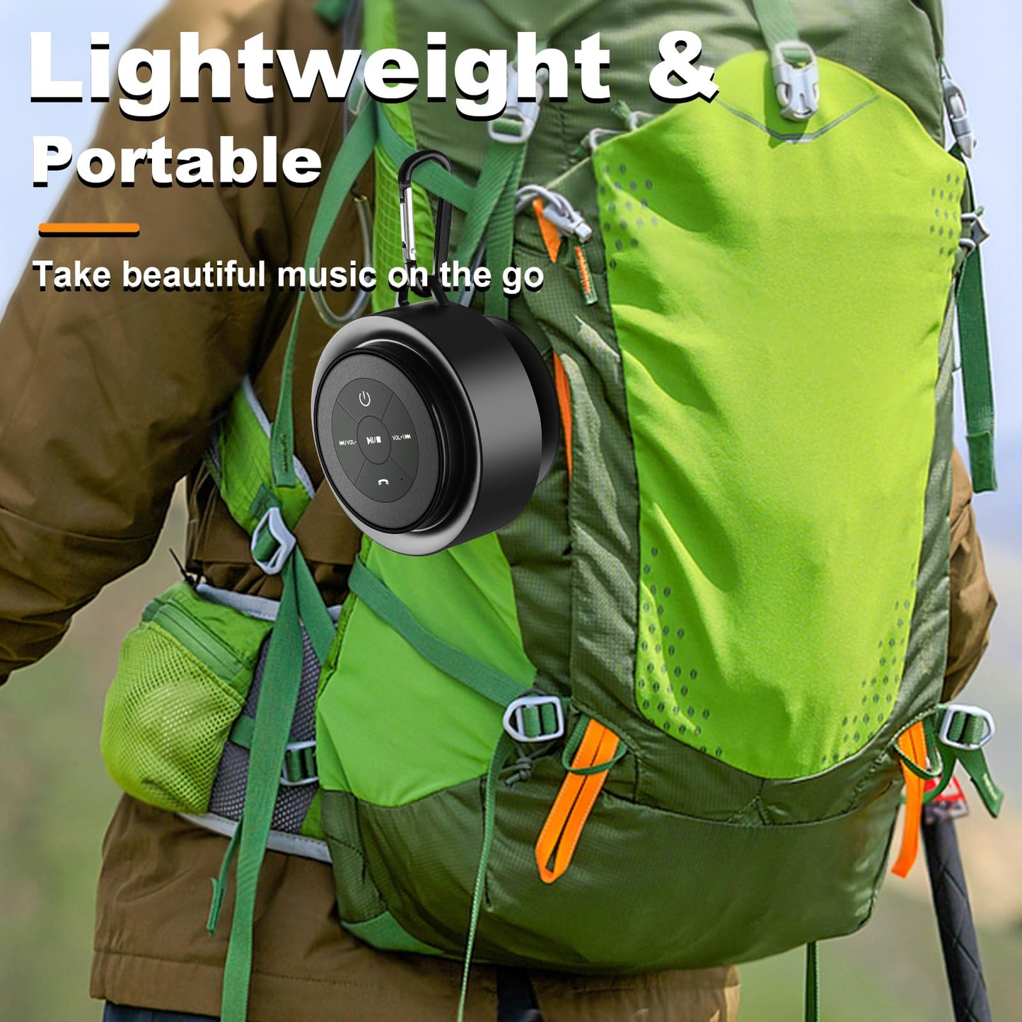 TDLIRH Bluetooth Shower Speaker, Portable Waterproof Speakers with Suction Cup, Wireless Outdoor Speaker for Pool, Camping, Beach, Hiking, Kayaking, Great Gift for Men, Women