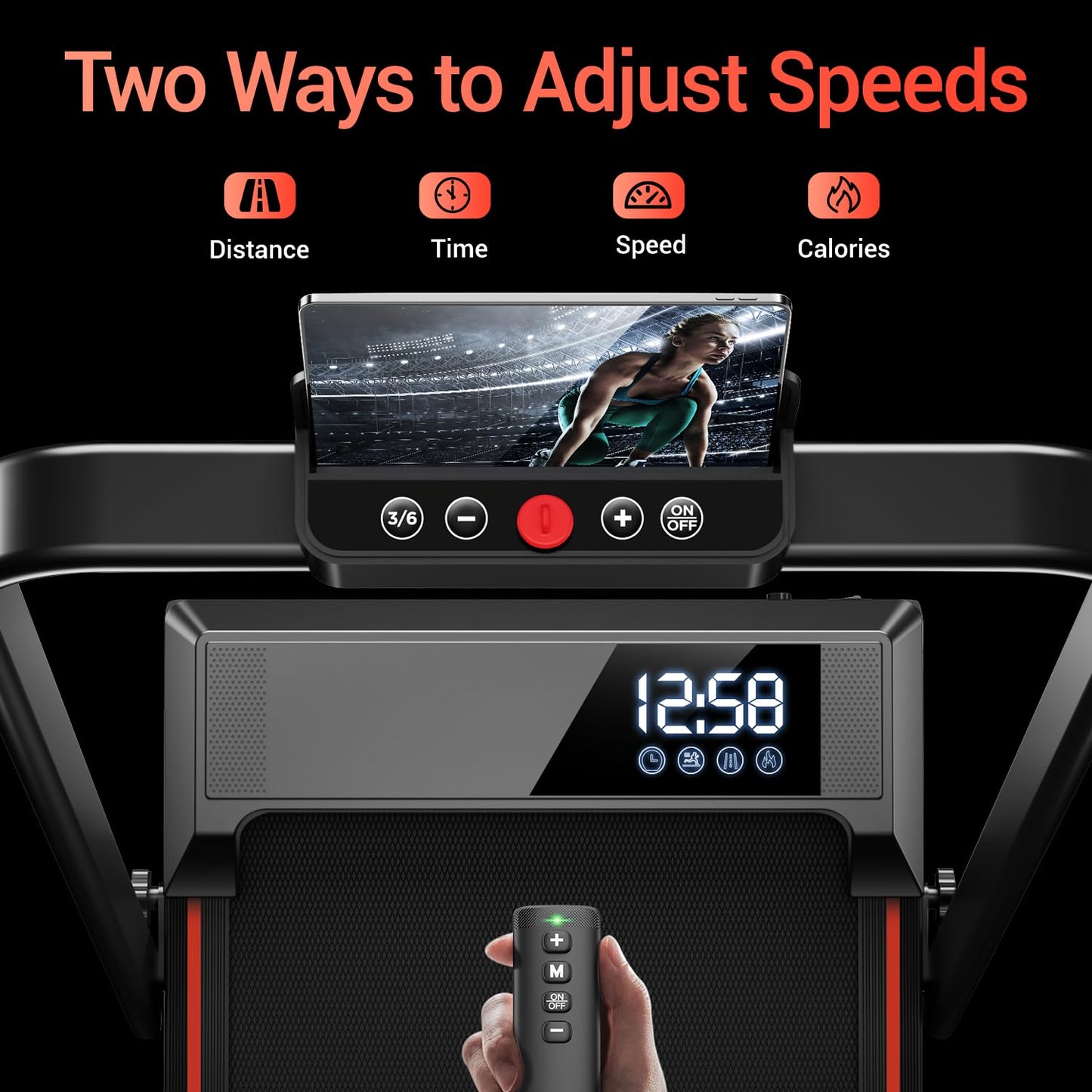 12% Incline Walking Pad Treadmills for Home and Office, 3-in-1 Folding Treadmill, Portable Under Desk Treadmill with 2.5 HP Quiet Brushless, 300 LBS Capacity