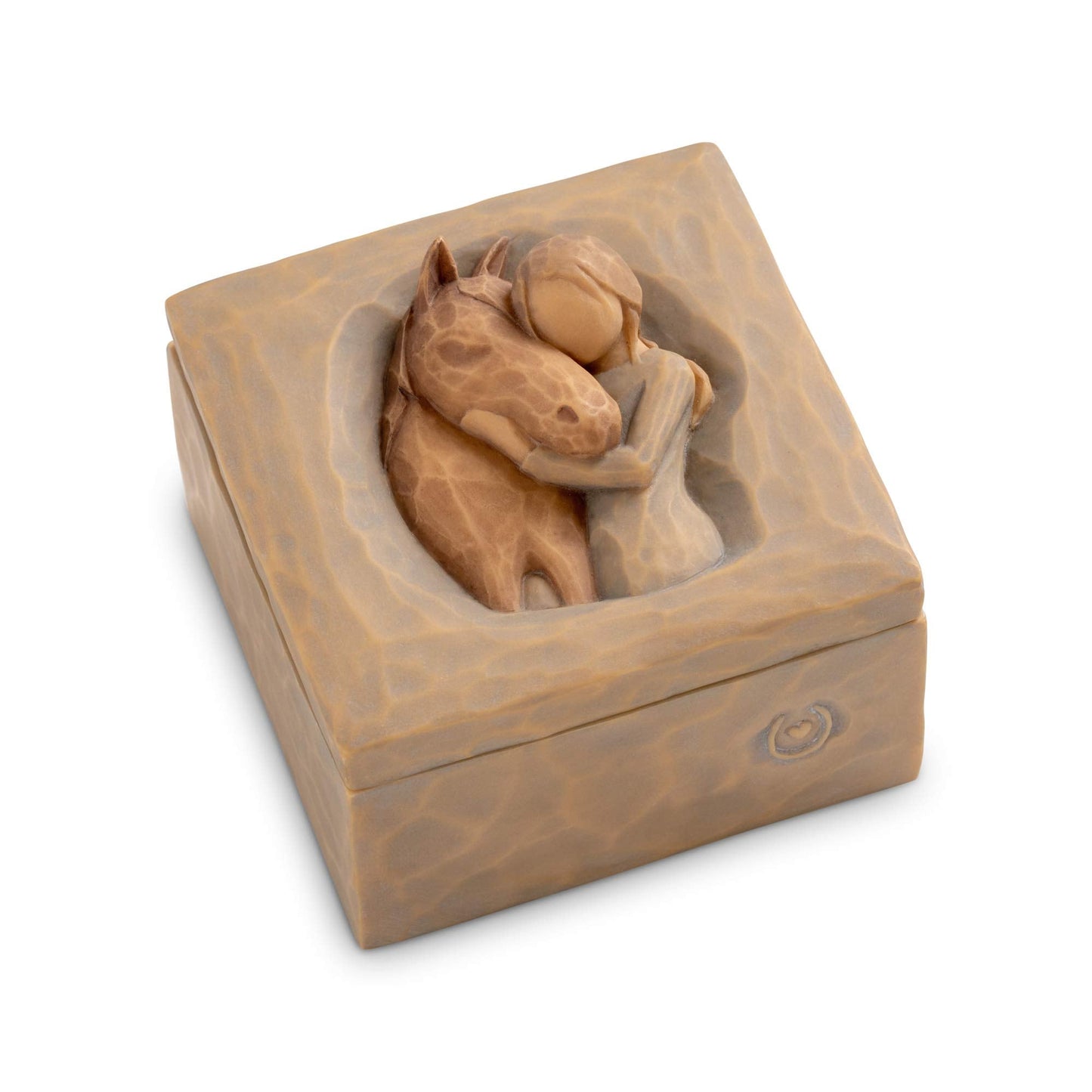 Willow Tree Friendship Keepsake Box, Forever True, Forever Friends, Holds Jewelry and Treasures, Carving of Best Friends or Sisters, Sculpted Hand-Painted Keepsake Box