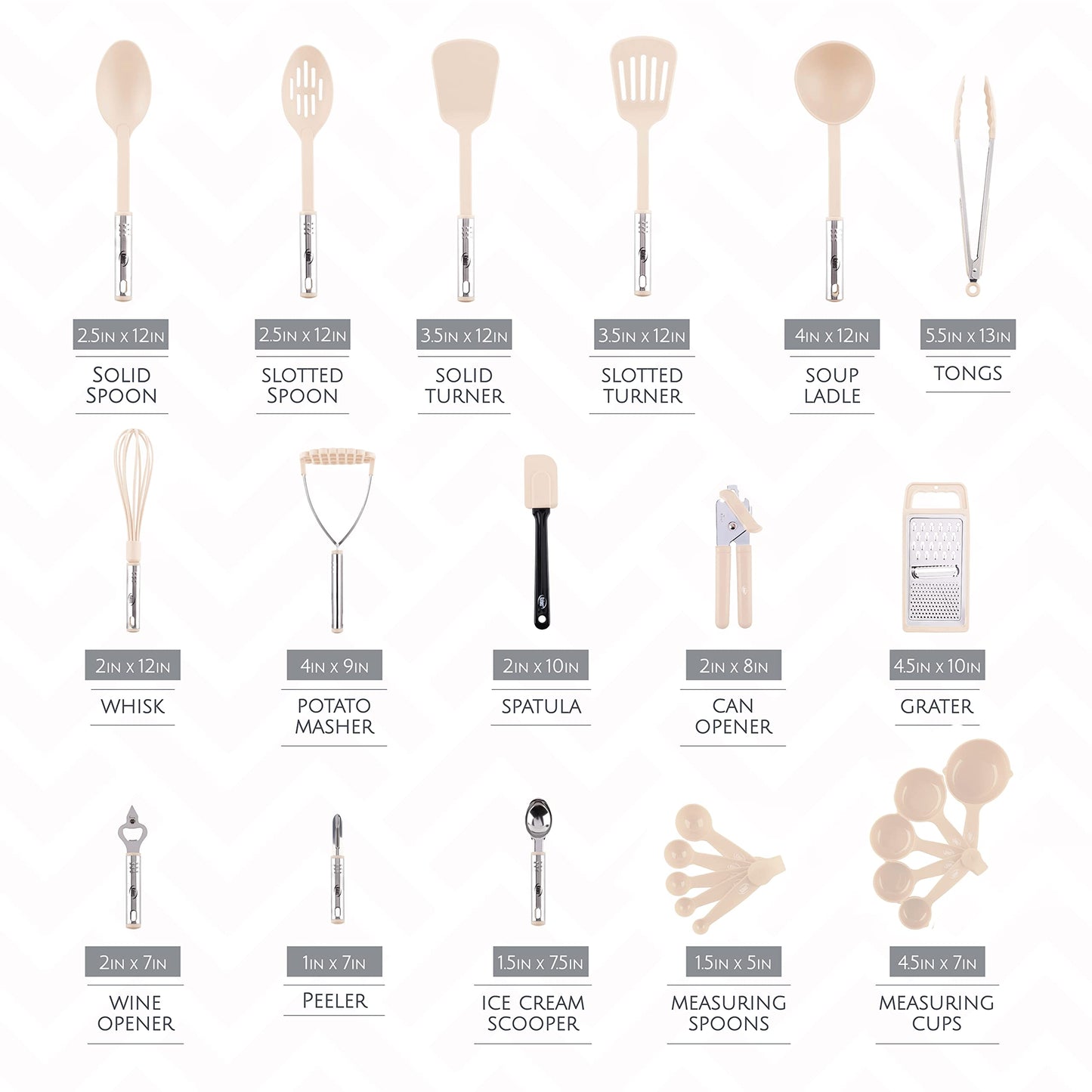 Kitchen Utensils Set, Cooking Utensil Set Kitchen Gadgets, Pots and Pans set Nonstick and Heat Resistant, 24 Pcs Nylon and Stainless Steel, Spatula Set, Apartment Essentials Kitchen Cookware Sets