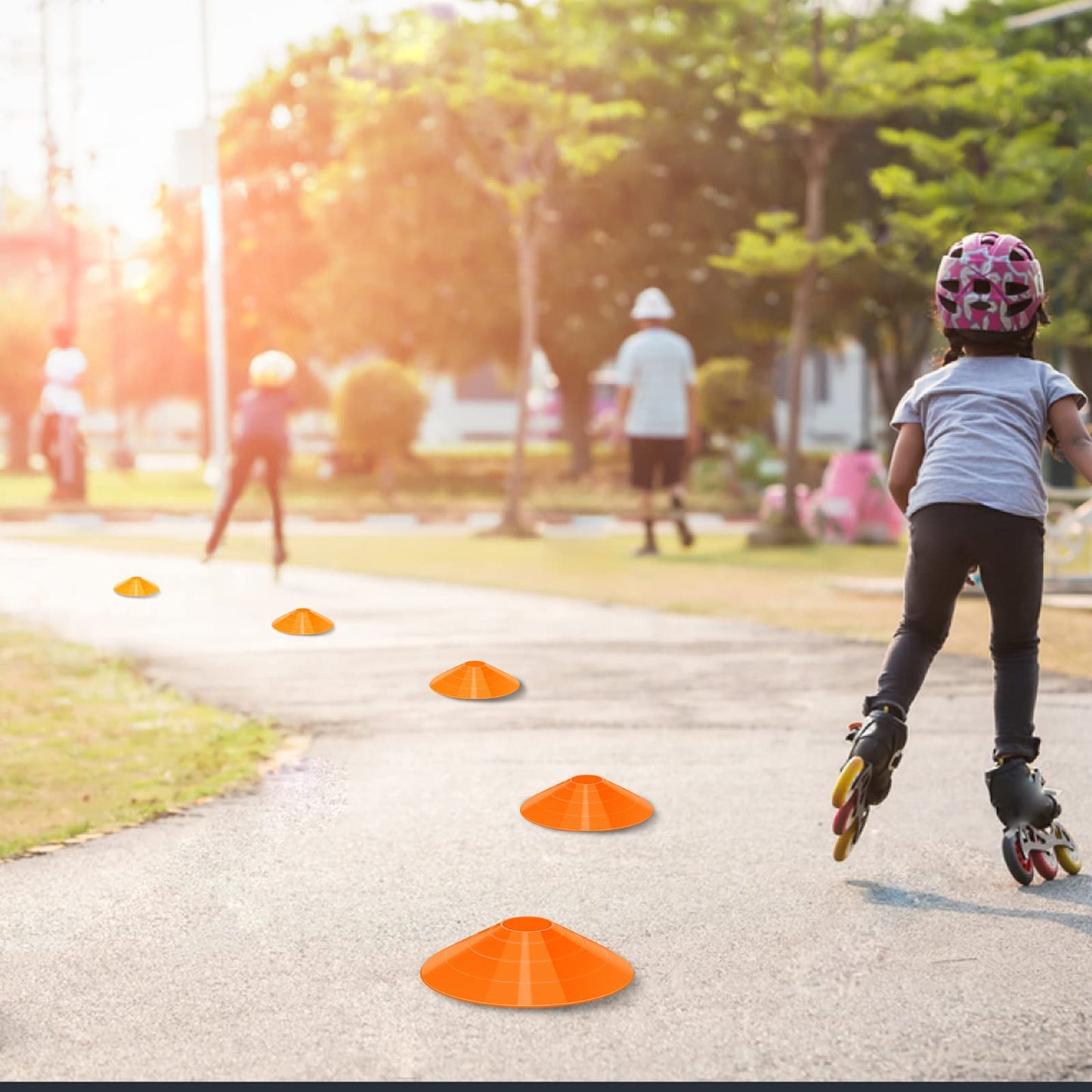 CLEAN PIONEER 60 Pack Agility Soccer Cones with Portable Bags & Brackets, Premium Quality Sport Cones Used for Football,Basketball, Sports Training