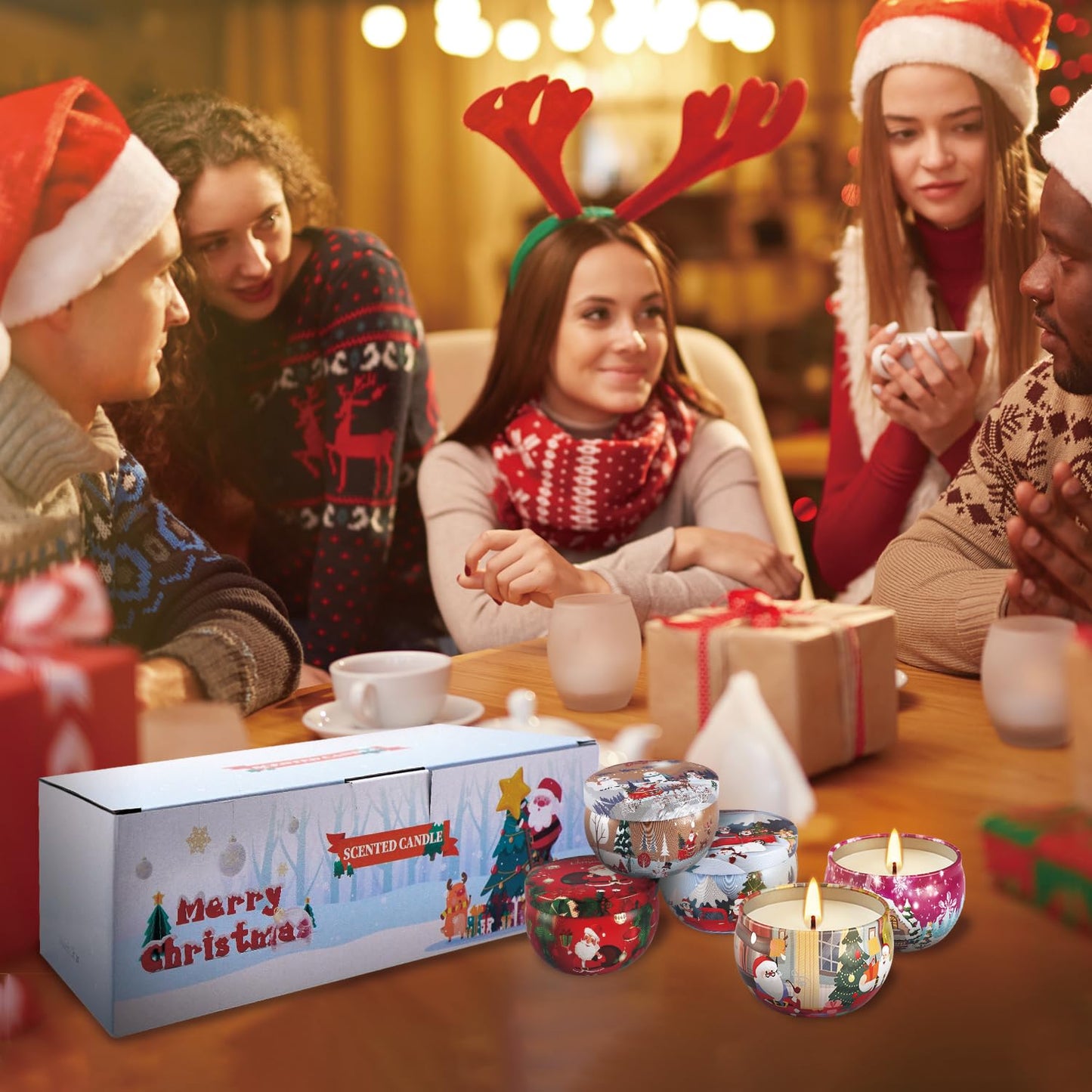 16Pack Christmas Scented Candles Gift- Aromatherapy Candle-Soy Wax-Long Lasting Burn time, Christmas Thanksgiving Gifts for Women，Home Decor