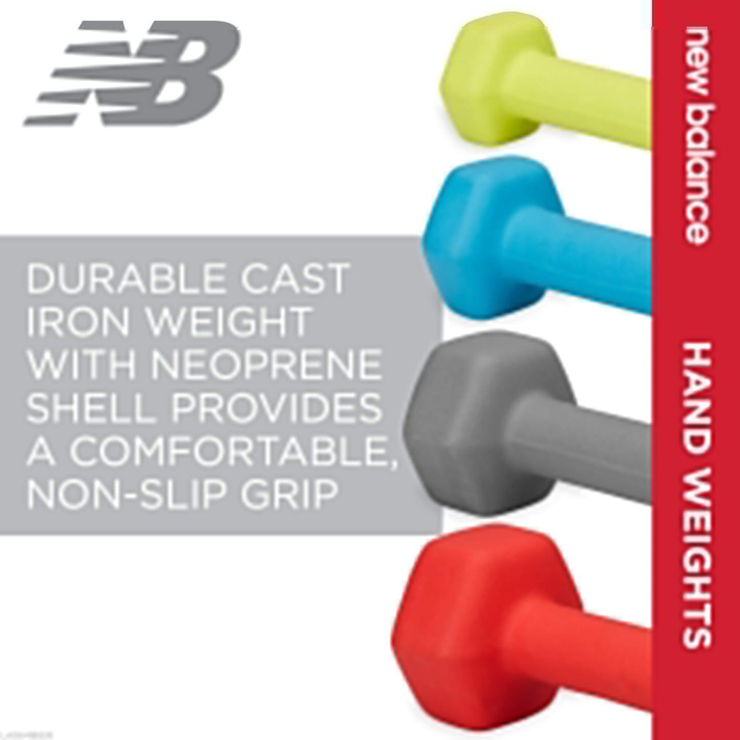 New Balance Dumbbells Hand Weights (Single) - Neoprene Exercise & Fitness Dumbbell for Home Gym Equipment Workouts Strength Training Free Weights for Women, Men (12 Pound), 12lb