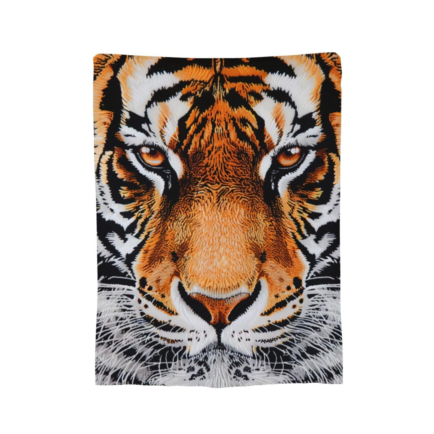 Tiger Print Throw Blanket - Cozy Flannel Soft Warm Plush Lightweight Bedding - Wild Animal Gifts for Girls & Women - 50"X40"