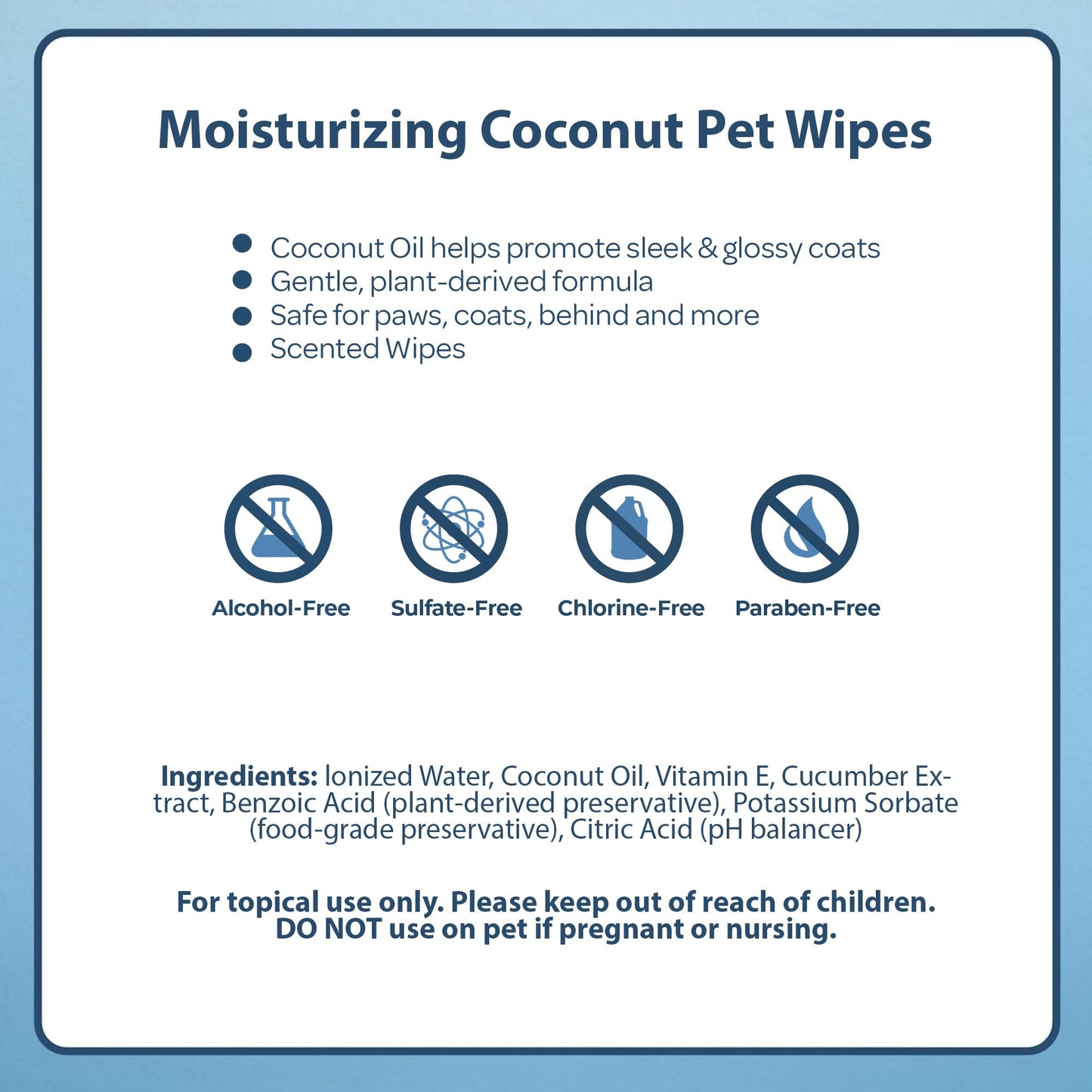 Best Pet Supplies Pet Wipes for Dogs - Dog Wipes Cleaning Deodorizing, for Coats, Ears, Paws - Moisturizing, Coconut, 100 Count