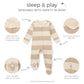 Burt's Bees Baby Boys Footed Pajamas, Sleep and Play Loose Fit, 100% Organic Cotton Soft One-piece PJs, Sizes NB to 6-9 Months