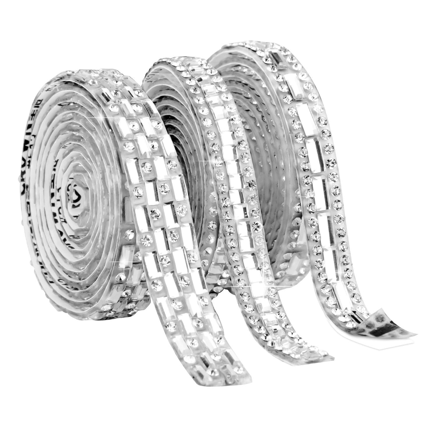 Rhinestone Ribbon Self Adhesive Rhinestone Stickers 3 Yards Bling Diamond Ribbons Rhinestones Strips Crystal Rhinestone Tape for Wedding Birthday Party Supplies DIY Crafts Phone Shoes Home Decoration