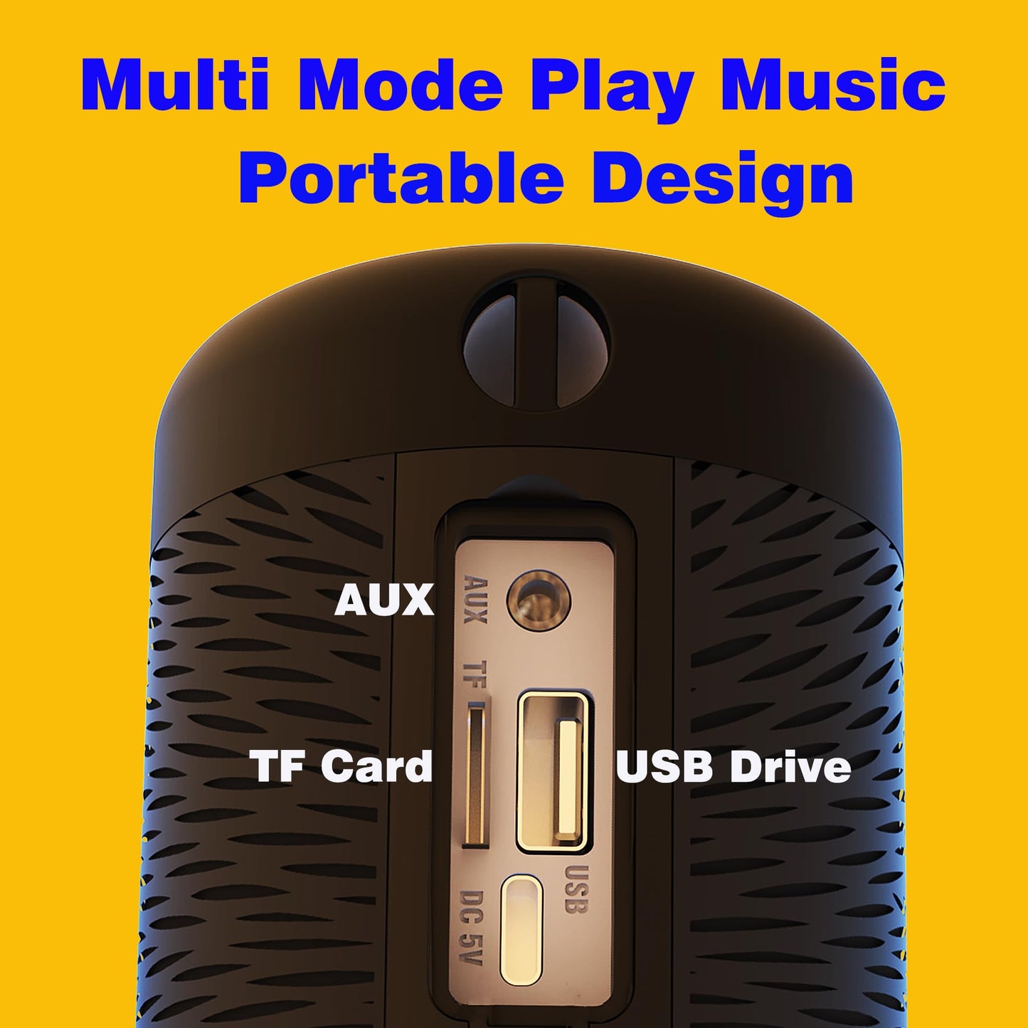 MAWODE Mini Bluetooth Speaker, 24H Playtime, Wireless Outdoor IPX6 Waterproof, 90dB Loud Sound, Stereo Pairing, Portable with RGB Party Lights, Camping Light, Support USB, Aux & TF Card (T10 Pro RGB)