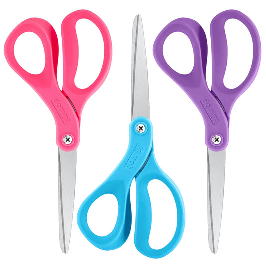 Pastel Scissors, Niutop 8" All Purpose Scissors Heavy Duty Ergonomic Comfort Grip Shears Sharp Scissors for Office Home Household Sewing High/Middle School Students Teacher Art Craft DIY Supplies