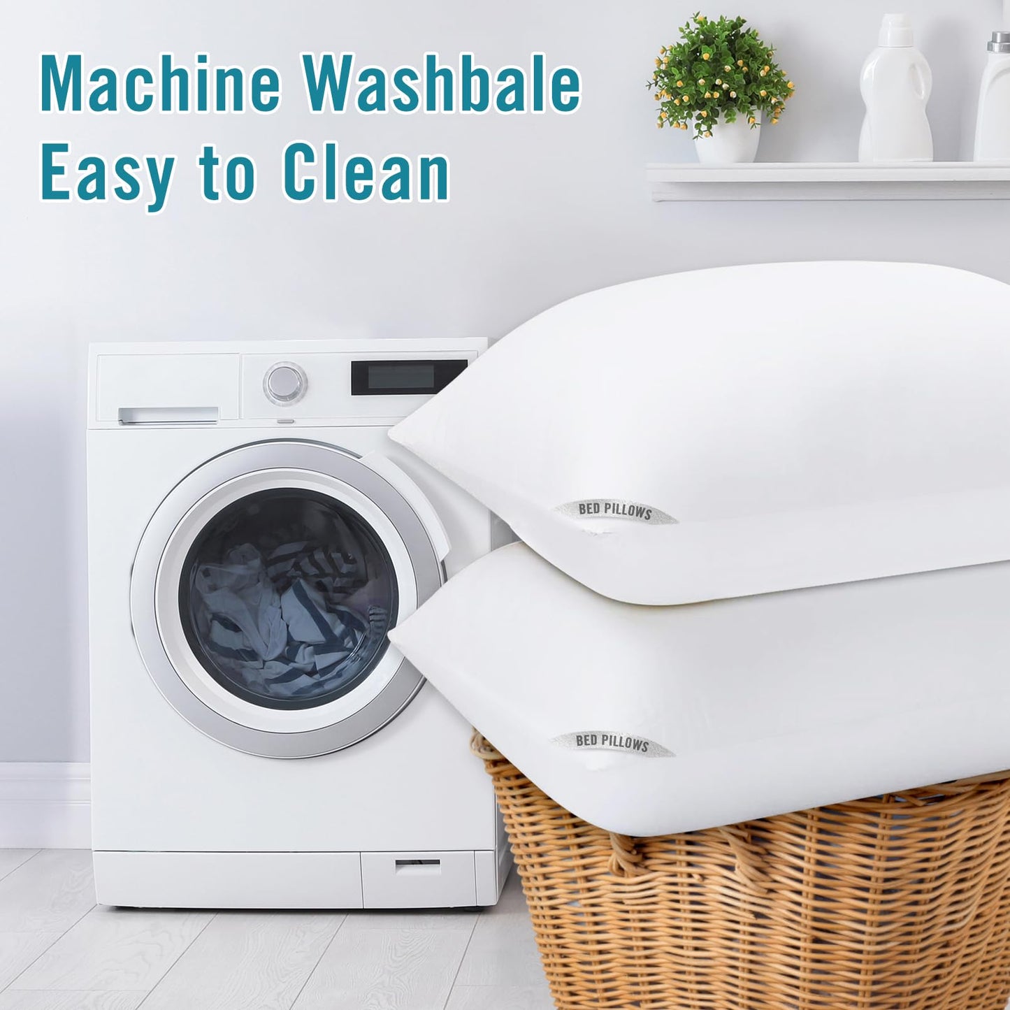 Sycoodeal Hotel Collection Bed Pillows for Sleeping 2 Pack,Standard Size Cooling Pillows,Hotel Quality with Premium Soft Down Alternative Fill for Side Stomach Back Sleepers