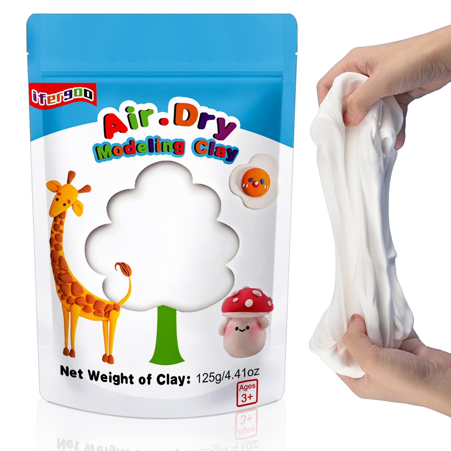 ifergoo Modeling Clay Kit - 24 Colors Magic Air Dry Ultra Light Clay, Safe & Non-Toxic, Great Gift for Children