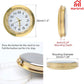 4PCS Mini Clock Insert Face Replacement, Fit 35mm (1.38") Hole Diameter, Round Inner Miniature Crystal Roman Numeral Quartz Movement Metal Gold Silver Bezel Supplies for DIY Craft Repair Easy Read