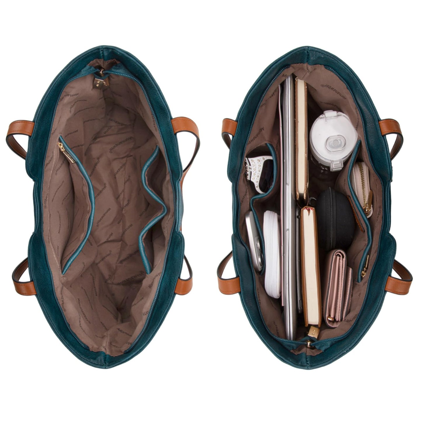 Montana West Tote Bag for Women Top Handle Satchel Purse Oversized Shoulder Handbag Hobo Bags Teal Blue Christmas Gift MWC-118LKB