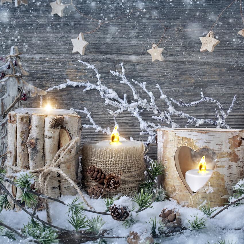 Paichi Tea Lights Candles Battery Operated with Remote Control, 12Pcs Flickering Flameless Candle with Timer, Long Lasting 400+Hours Led Electric Candle for Home Decor, Wedding, Party (WarmYellow)