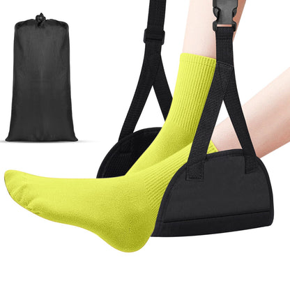 Airplane Footrest Hammock, Foot Hammock for Plane Travel, Portable Height Adjustable Travel Footrest Hammock Accessories, Lightweight Foot Hammock Suitable for Offices, Airplanes 2 pcs