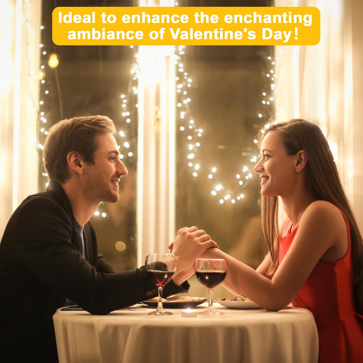 12 Pack Valentine's Day Fairy Lights Battery Operated, 3 Speed Modes, Extra 12 Batteries for Replacement, 7Ft 20 LED Mini String Light, Waterproof Copper Wire, Twinkle Firefly Lights for Christmas