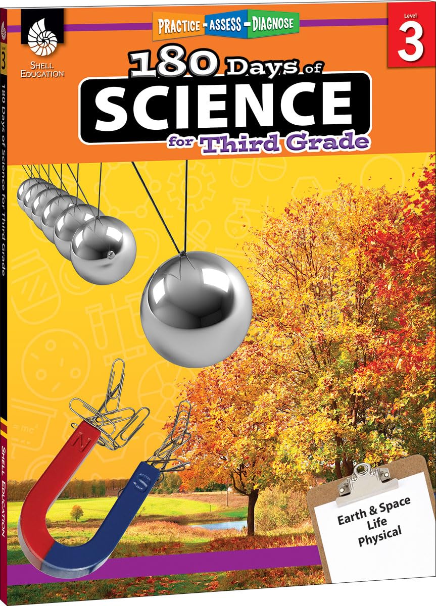 180 Days™: Science, Earth and Space Science for 3rd Grade Practice Workbook for Classroom and Home, Cool and Fun Practice Created by Teachers (180 Days of Practice)