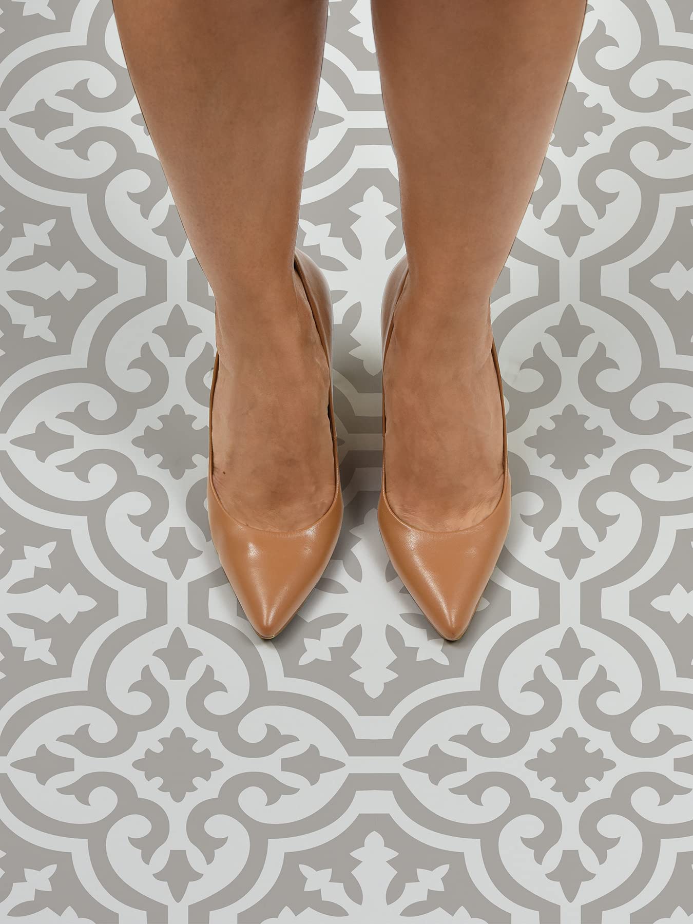 FloorPops FP3895 Emilia Peel & Stick Floor Tiles, Neutral