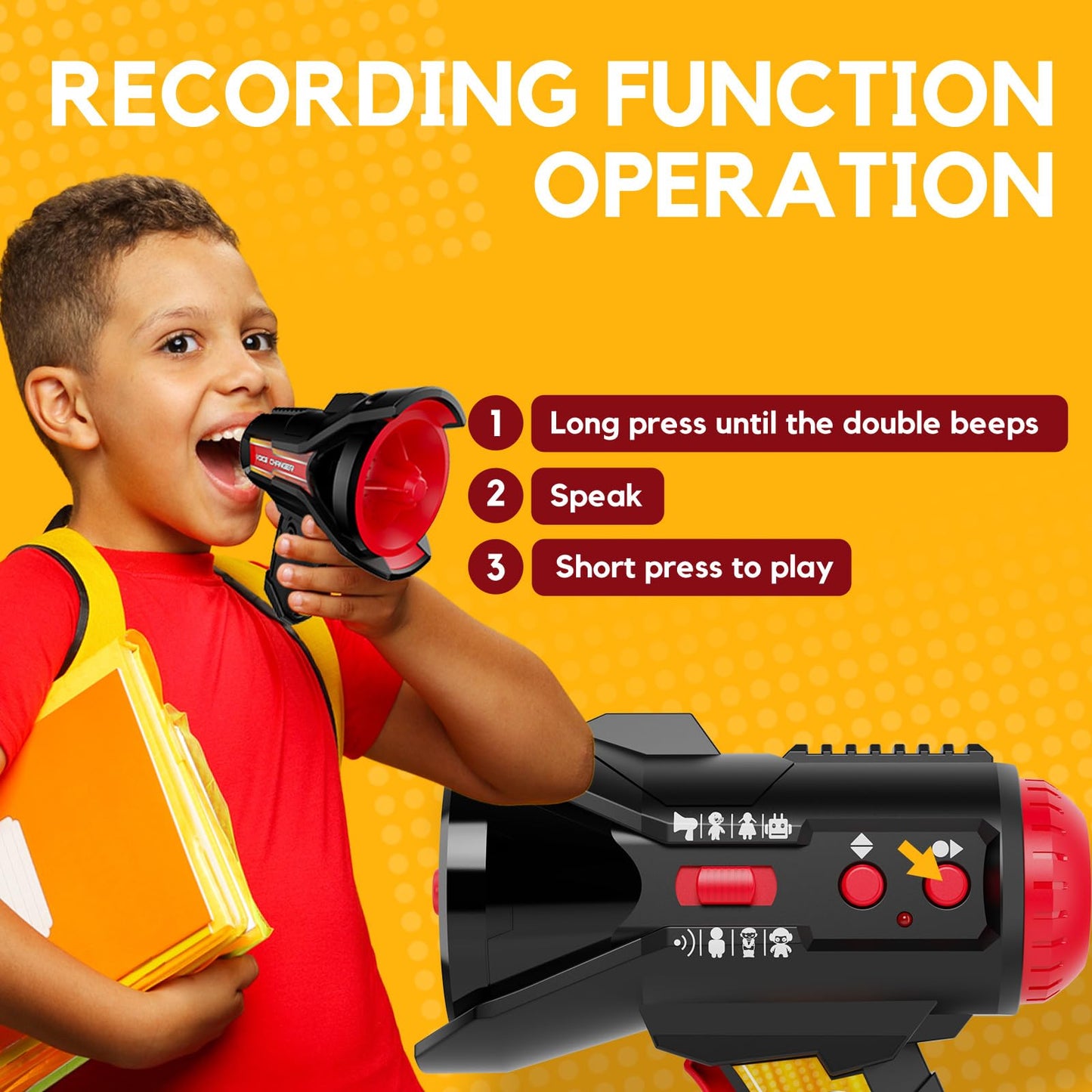 Multi Voice Changer for Kids with 8 Different Voice Effects, Voice Changer, Recorder, and Megaphone Function, Kids Voice Changer Toy for Kids, Teens Age 3 Years and Up