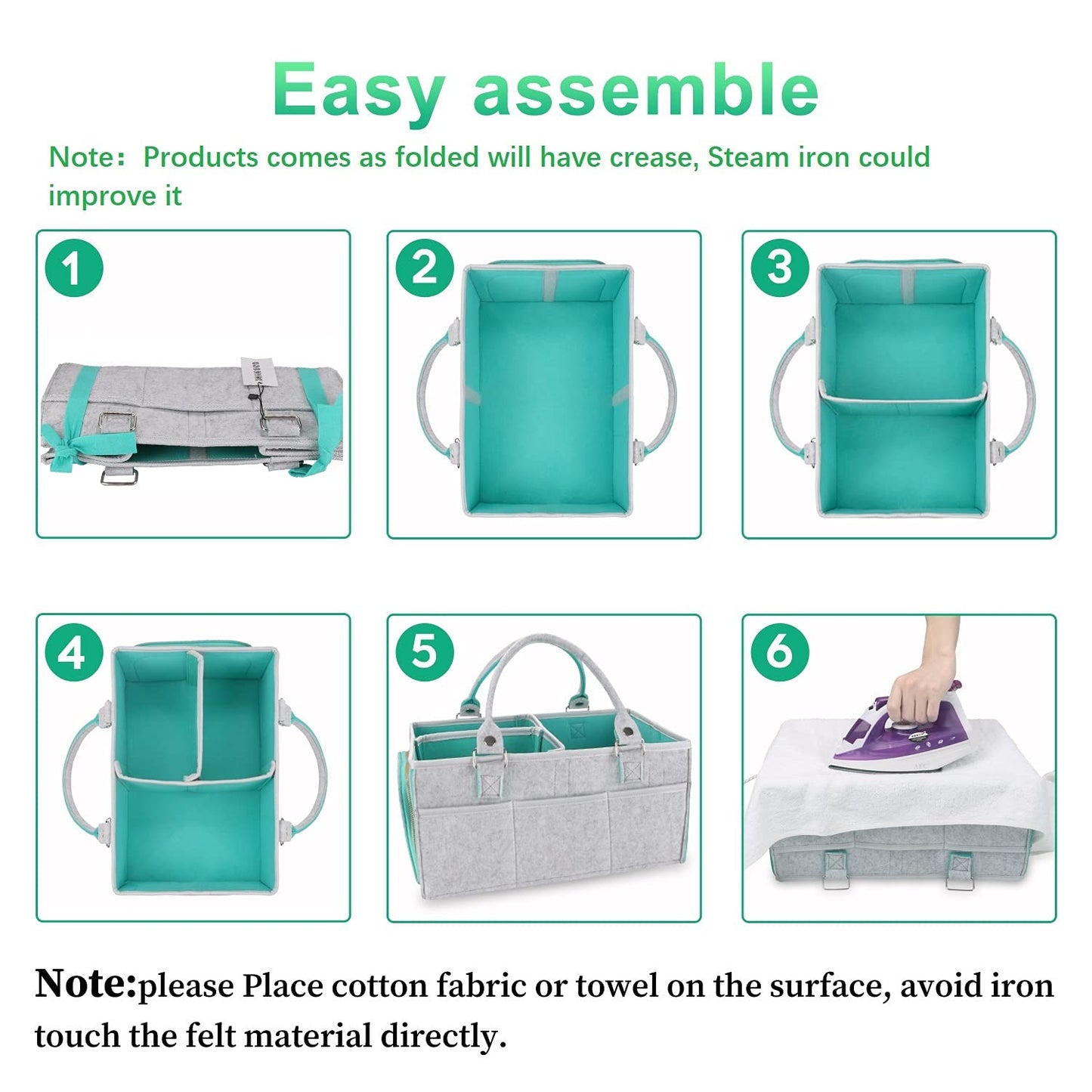 Baby Diaper Caddy Organizer for Boy or Girl Large Nursery Storage Bin Basket Portable Holder Tote Bag for Changing Table and Car Baby Shower Gifts Newborn Essentials Stuff Registry Must Haves Item