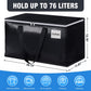 BlissTotes Moving Bags, Heavy Duty Moving Boxes with Zippers Top and Sturdy Handles, Storage Bags for Space Saving and Packing, Collapsible Moving Supplies, Storage Totes (76L, 2-Pack, Black)