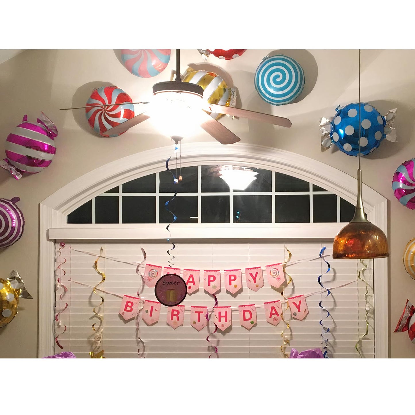 21 pcs 18" Sweet Candy Balloons, Round Lollipop Balloon Birthday Wedding Party Balloons