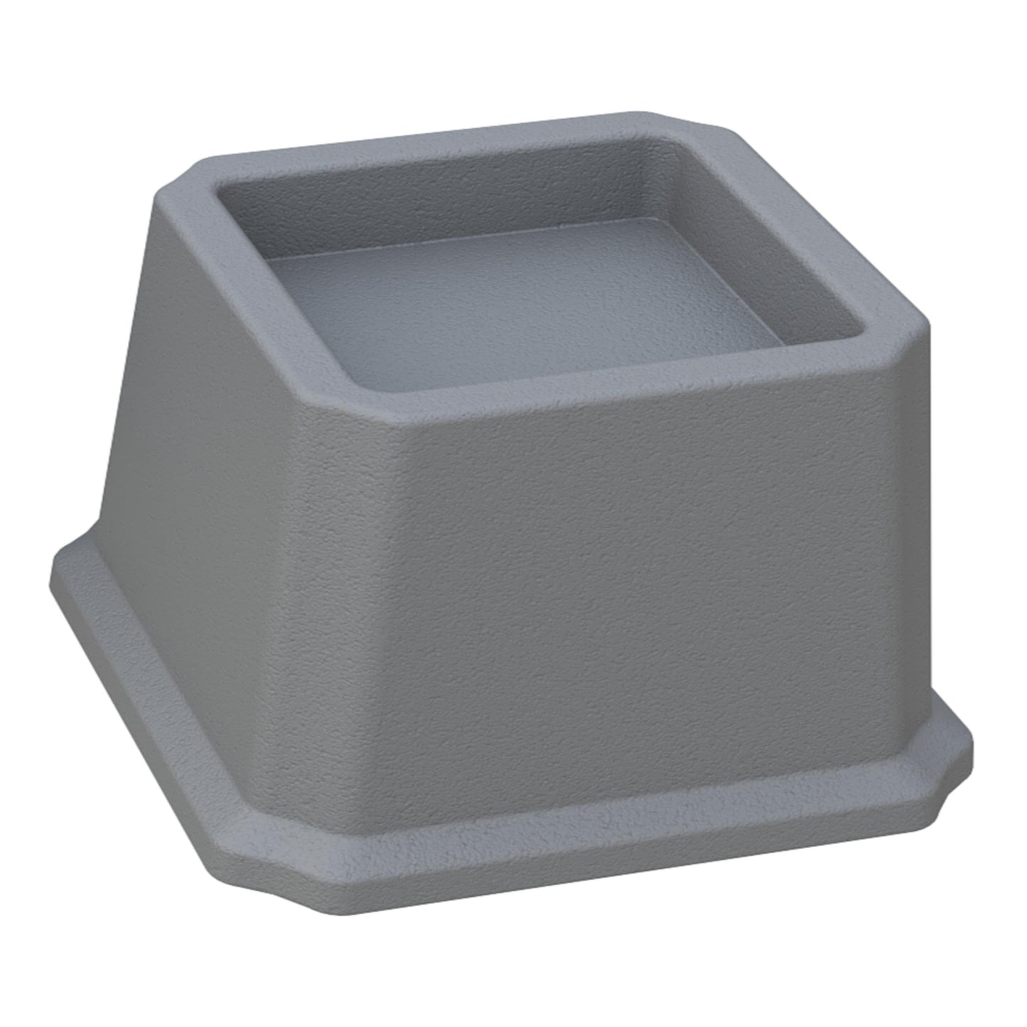 Whynonap Bed Risers 2 Inch Heavy Duty Bed Elevators, Set of 6 Lifts Up 2000 lbs Furniture Riser for Sofa and Table, Gray