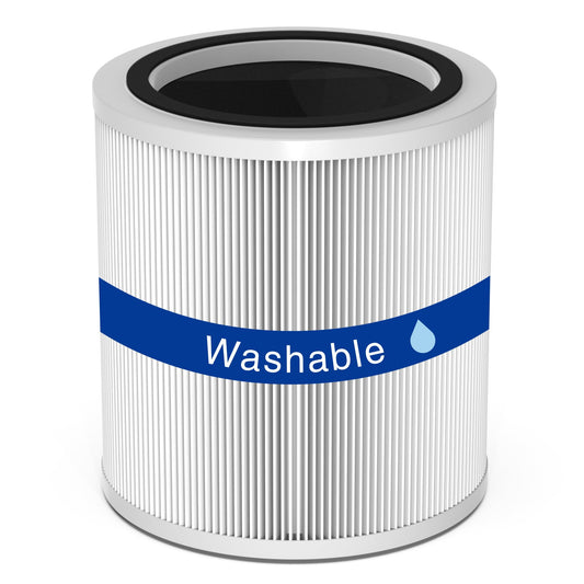 Vegebe 𝐖𝐚𝐬𝐡𝐚𝐛𝐥𝐞 Core 400S Replacement Filter for LEVOIT Core 400S-P Air Purifier, H13 True HEPA Filter with High-Efficiency Activated Carbon for Core 400S-RF, LRF-C401S-WUS, 1 Pack