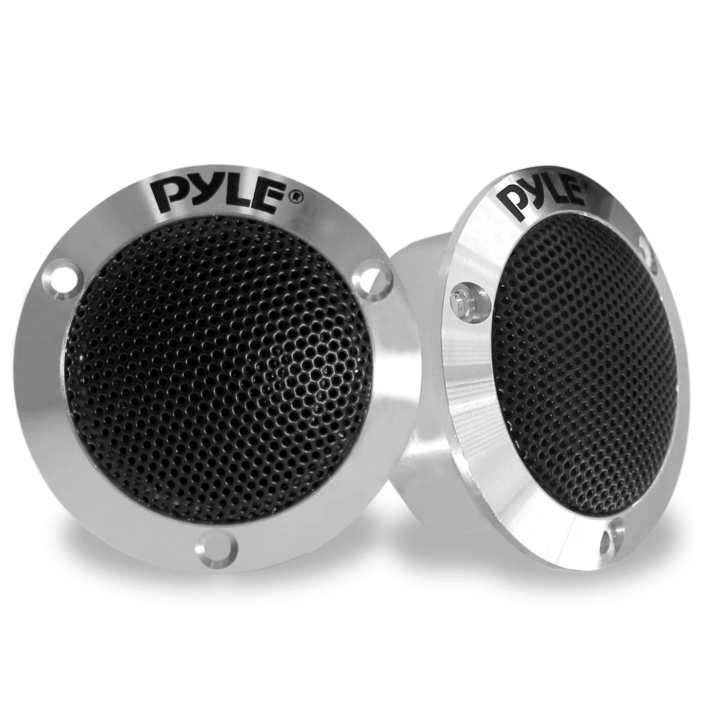 Pyle 1.0” Dome Tweeter - 80 Watts at 4-Ohm, Car Tweeter with Aluminum Housings, Enhance Lower Frequency Music Note, 2.3 Inches Full Range Car Speakers - PLTWB3