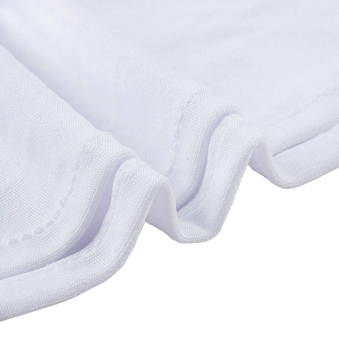 Peomeise 25pcs White Spandex Chair Sashes with Buckle Slider for Wedding, Party Decoration