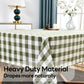 Yofori Gingham Tablecloth Rectangle Table Cloth Heavy Duty Cotton Checkered Table Cover for Spring Picnic Kitchen Dining(C-Sage Green, 52x52 inch)