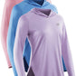 NELEUS Women's Sun Protection Running Shirts Workout Athletic Shirts with Hoods