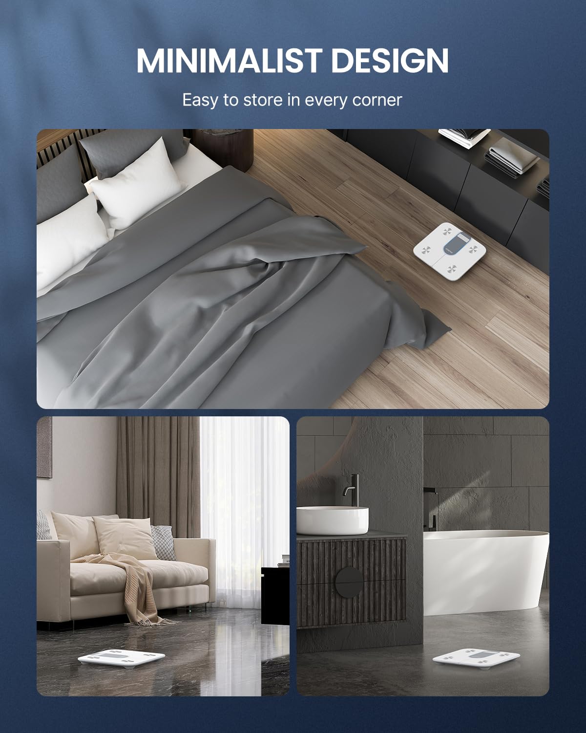 RENPHO Smart Scale for Body Weight 440lb, FSA HSA Eligible, Digital Bathroom Scale for Body Fat, Bluetooth Accurate Body Composition Weighing Machine with App, Elis 1C