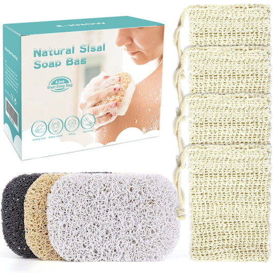 Soap Bag, 10 Pack Natural Sisal Soap Saver, Zero Waste Plastic-free Soap Net, Foaming and Drying The Soap, Massage, Peeling