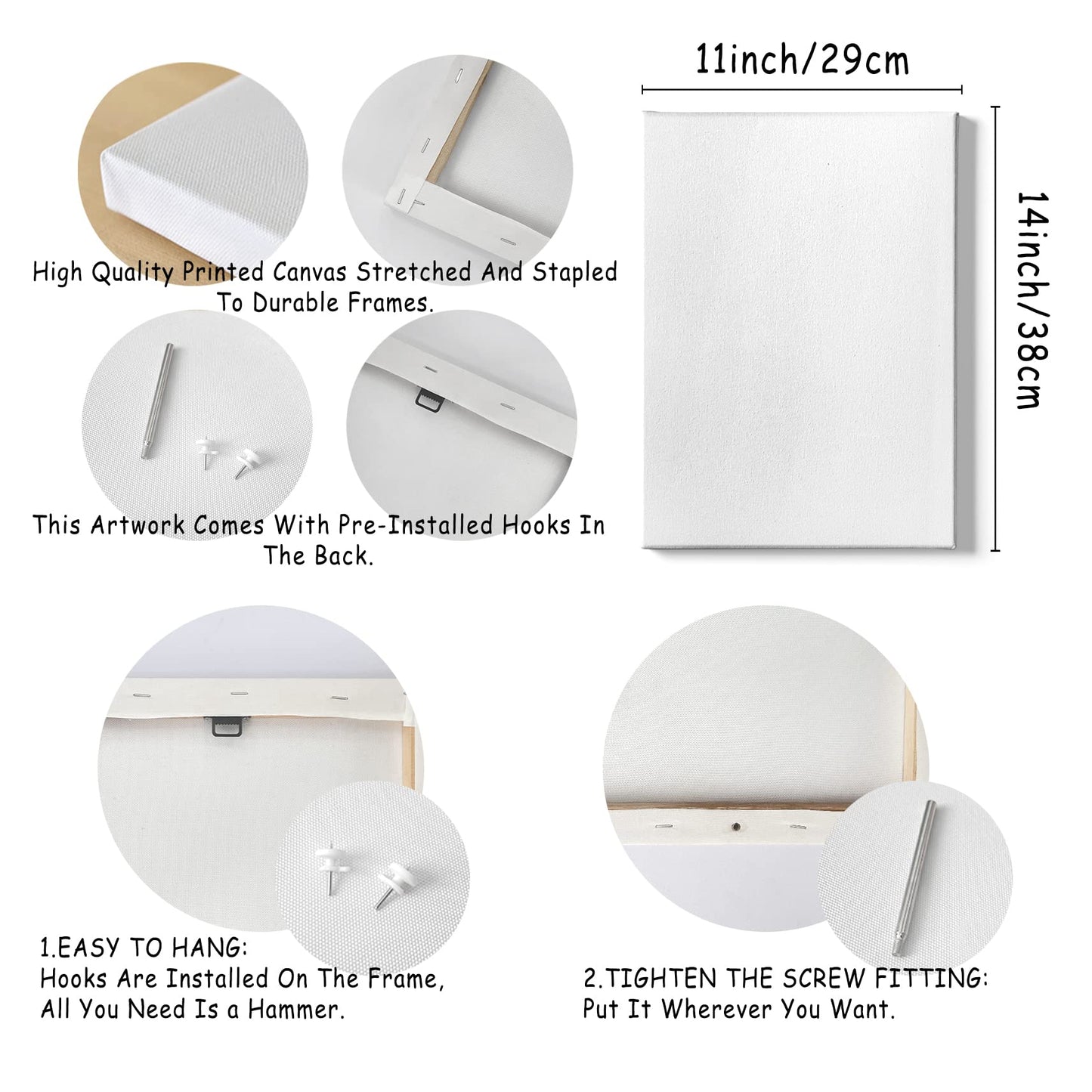 HIWX Funny Dog Rules Framed Canvas Painting Wall Art Decor, Dog Lovers Mom Owners Gifts for Women Wall Art Artwork Home Decoration for Living Room Bedroom Bathroom 11x14 Inch