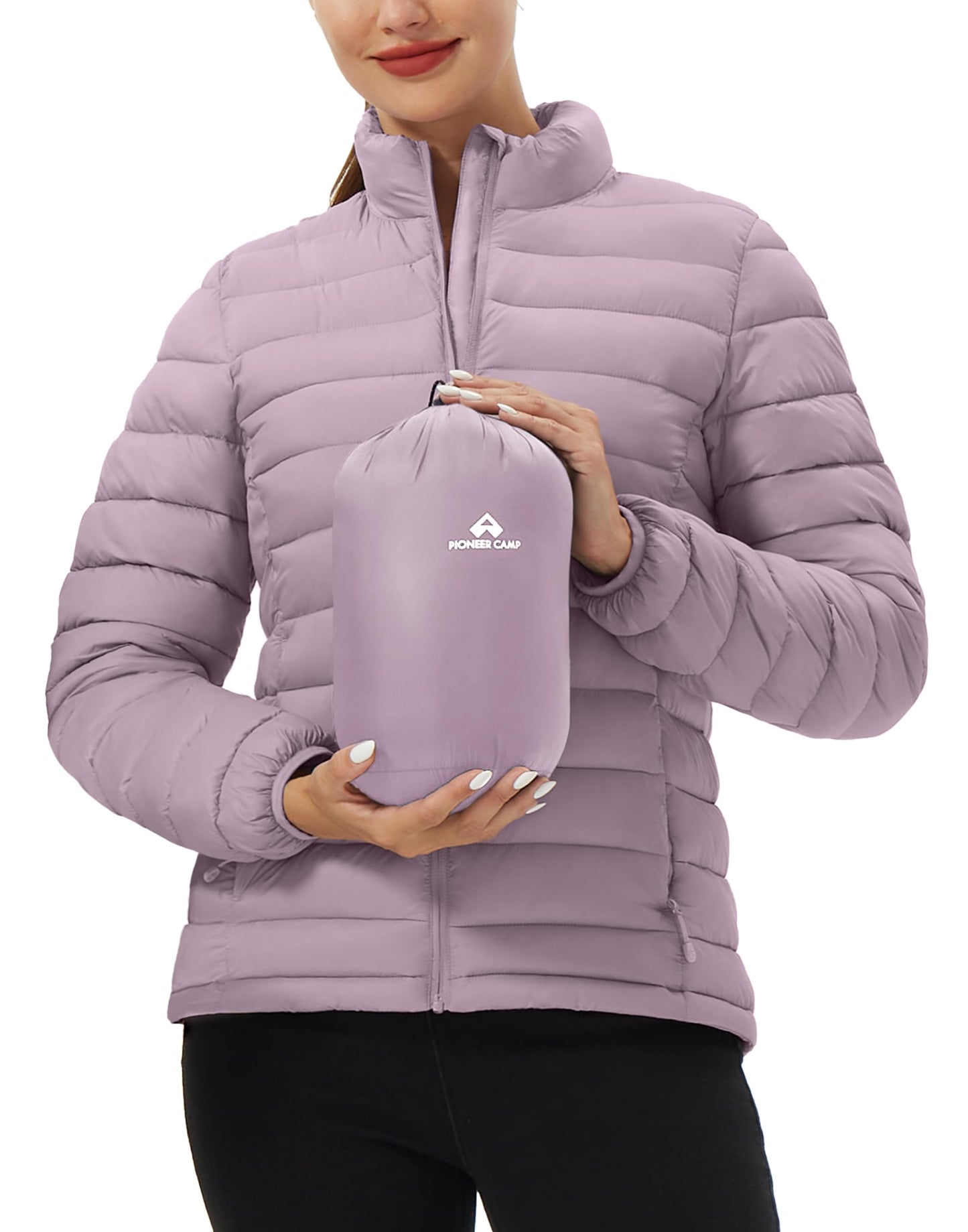 Pioneer Camp Women's Packable Puffer Jacket Winter Lightweight Quilted Coat Water-Repellent Insulated Thermal Warm Outerwear