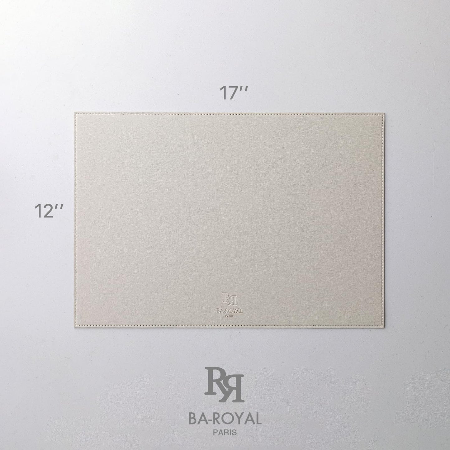 Baroyal Faux Leather Placemats Set of 6 Vinyl Washable Wipeable Table Mats for Kitchen Dining Table Heat Resistant Waterproof Modern Indoor/Outdoor Placemats Non-Slip Easy Clean Place Mats-Cream White