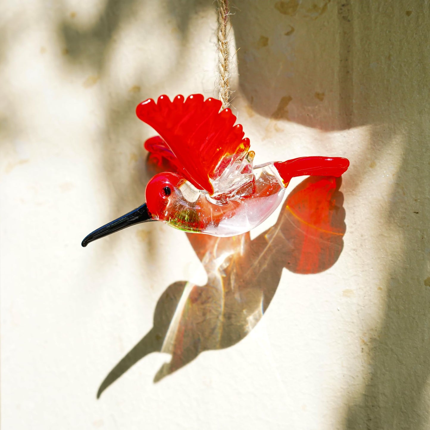 Handmade Hummingbird Ornament Xmas Decorative Hanging Ornament Glass Humming Bird Ornament for Home Party Christmas Tree Decorations