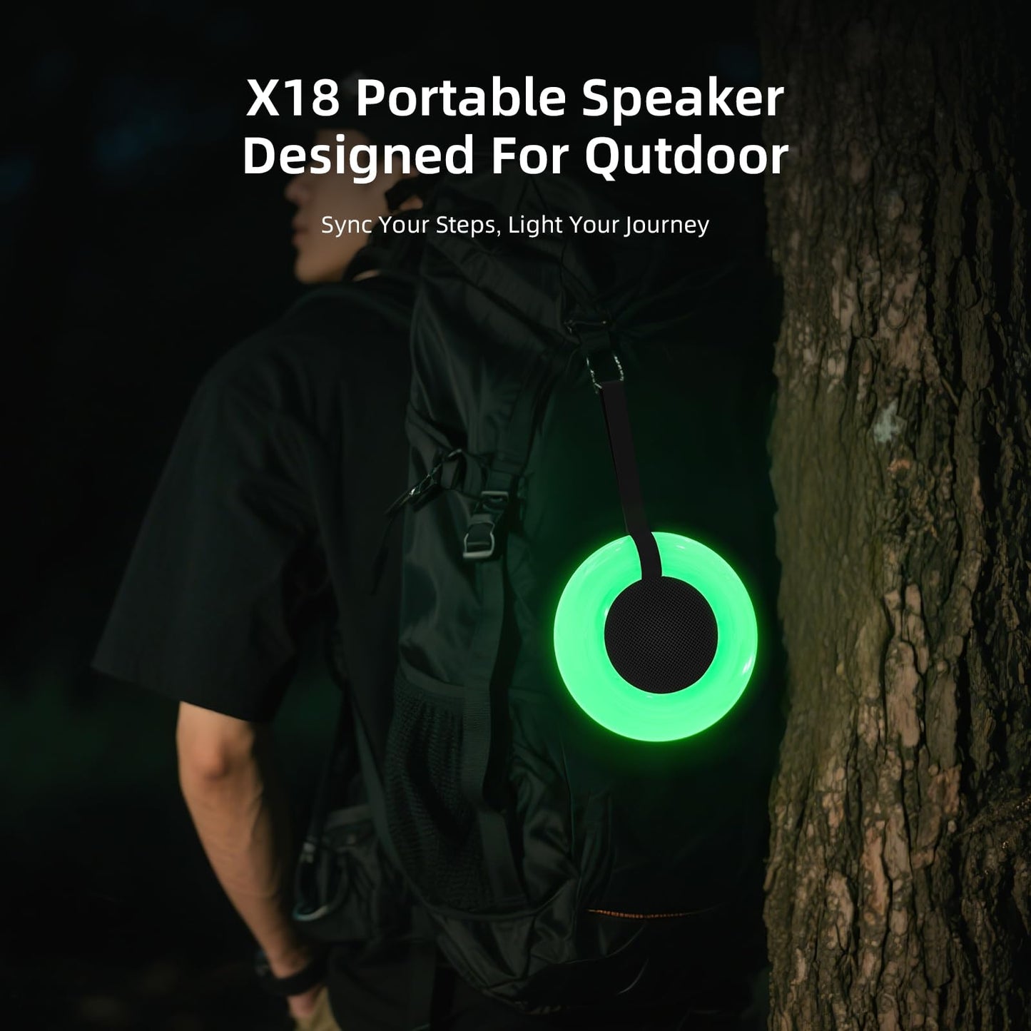 Xinborry IPX7 Waterproof Speaker with Dynamic LED Light,Bluetooth Shower Speaker,Portable Bluetooth Speakers,Floating, True Wireless Stereo for Outdoor/Pool/Beach,BT5.3/TF-Card,Ideal Gifts(Black)