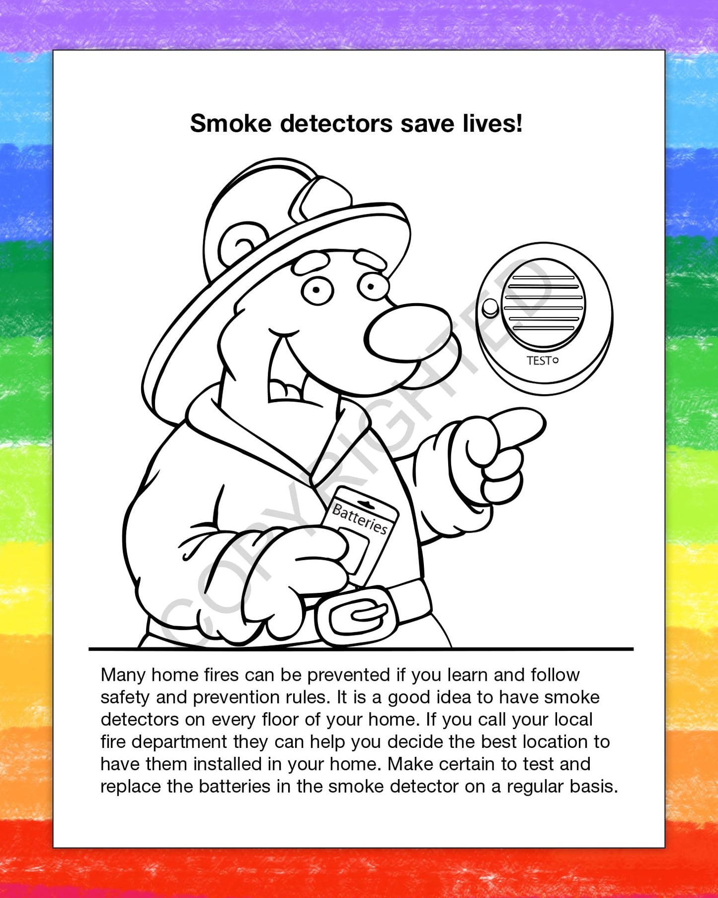 ZOCO – Fire Safety Coloring & Activity Books for Kids (50 Bulk Pack, Without Crayons) – Fire Prevention Week, National Night Out Educational Materials & Firefighter Party Supplies