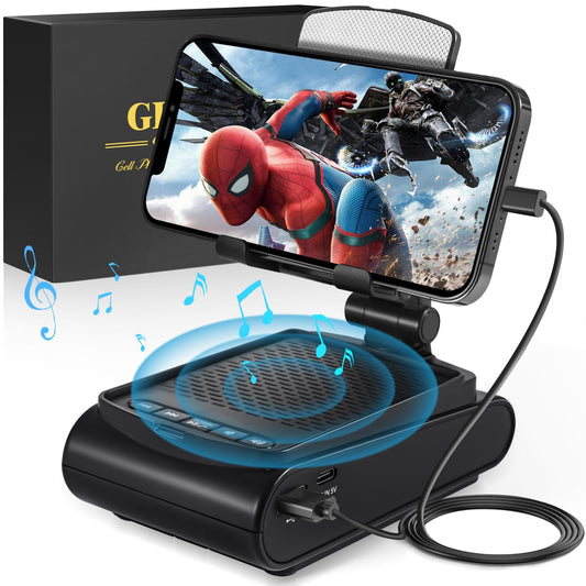 Gifts for Men, Cell Phone Stand with Wireless Bluetooth Speaker, Birthday Gifts for Mens Dad Boyfriend, Cool Gadgets for Men, Anniversary Idea Gift, Compatible with iPhone/iPad/Samsung Galaxy