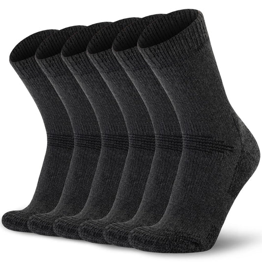 Time May Tell Mens and Womens Merino Wool Hiking Cushioning Socks For Outdoor Wool-Socks-For-Men 3 Pack (Dark gray(3 Pairs) US Size 9-13