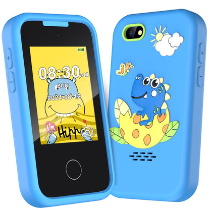 Kids Smart Phone for Girls, Christmas Birthday Gifts for Girls Age 3-10 Kids Toys Cell Phone, 2.8" Touchscreen Toddler Learning Play Toy Phone with Dual Camera, Game, Music Player, 8GB Card Purple