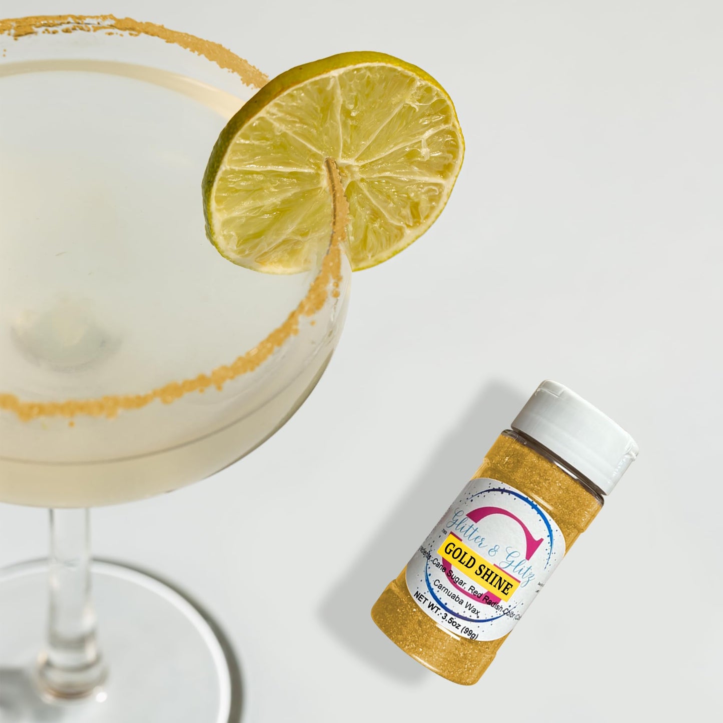 Glitter & Glitz Cocktail Sugar – Premium Natural Sugar for Enhancing Cocktail Drinks – Vibrant Colored Sugar, USA Manufactured, No Artificial Ingredients – Cocktail Rimming Sugar (Hot Pink)