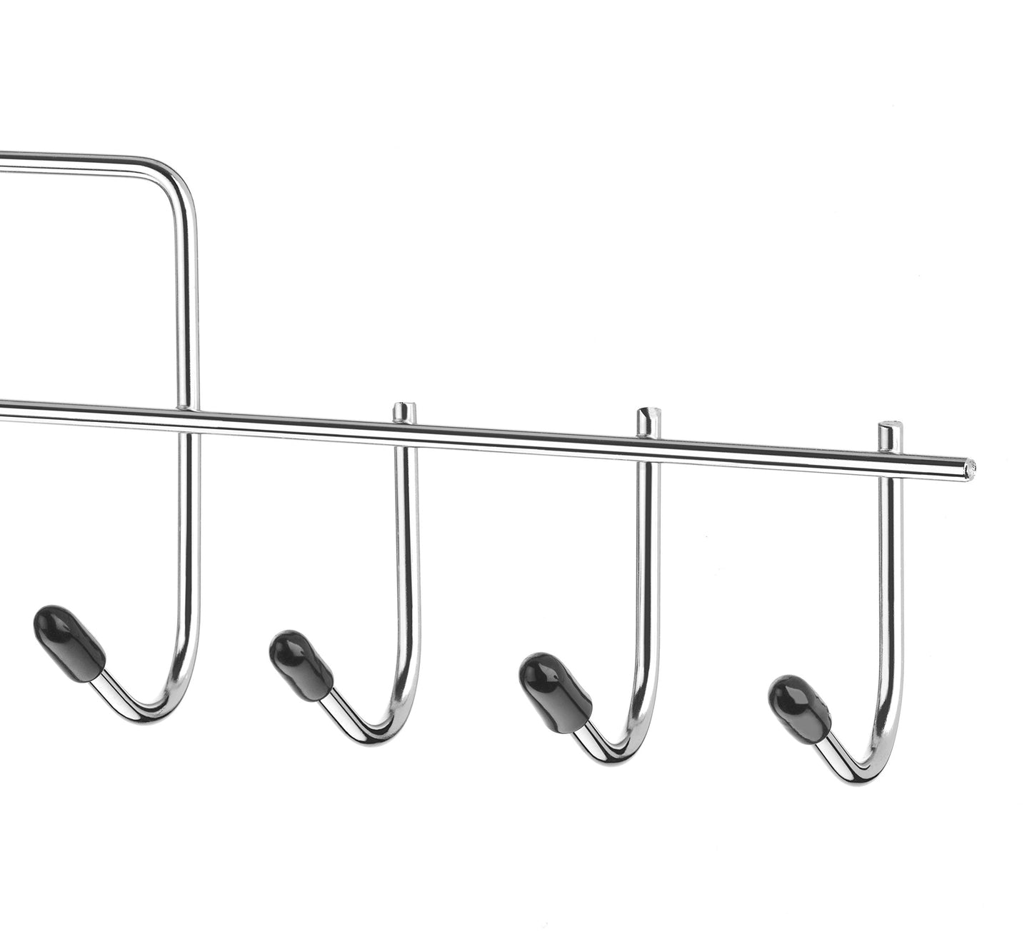 Whitmor 10 Hook Accessory Hanger, Chrome & Black